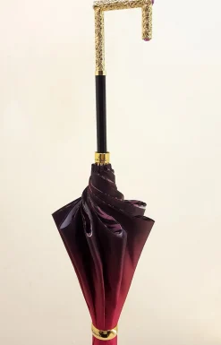 Il Marchesato Beautifull Double Canopy Umbrella Finished in a Luxurious Colored Sati Online