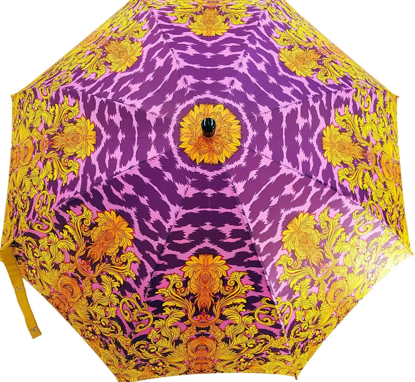 Il Marchesato Beautifull Umbrella Features a Lilac & Gold Abstract Leopard Design Hot