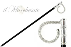 Il Marchesato Beauty Walking stick with crystals - Silver-plated 925 Sale