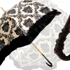Il Marchesato Black & White Ruffle Umbrella Italian Glamour Fashion