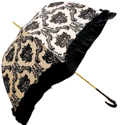 Il Marchesato Black & White Ruffle Umbrella Italian Glamour Fashion