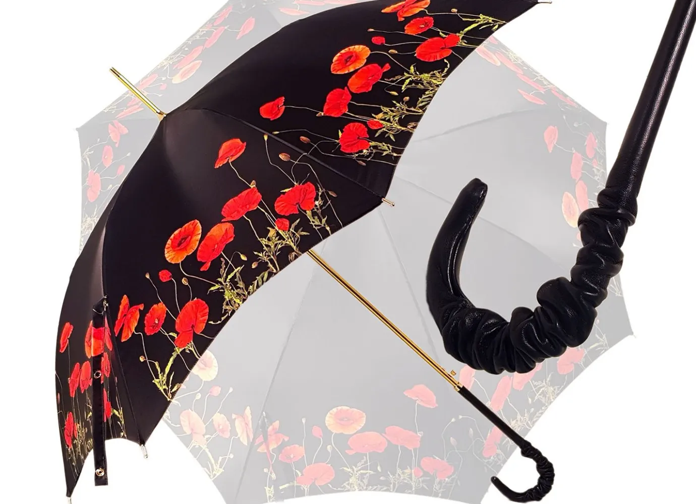 Il Marchesato Black and Red - Poppies Umbrella Best