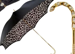 Il Marchesato Black And White Pattern Plaid Double Cloth Umbrella Clearance