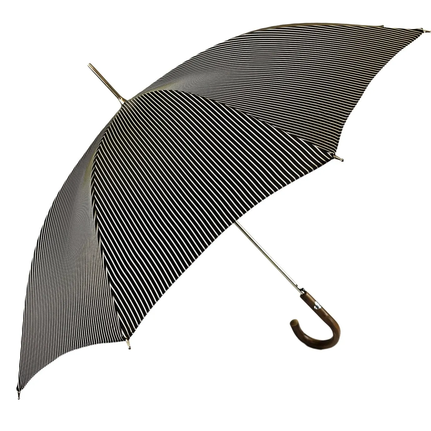 Il Marchesato Black and White striped Classic Umbrella New