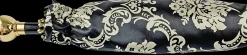 Il Marchesato Black double canopy umbrella with damask design Outlet
