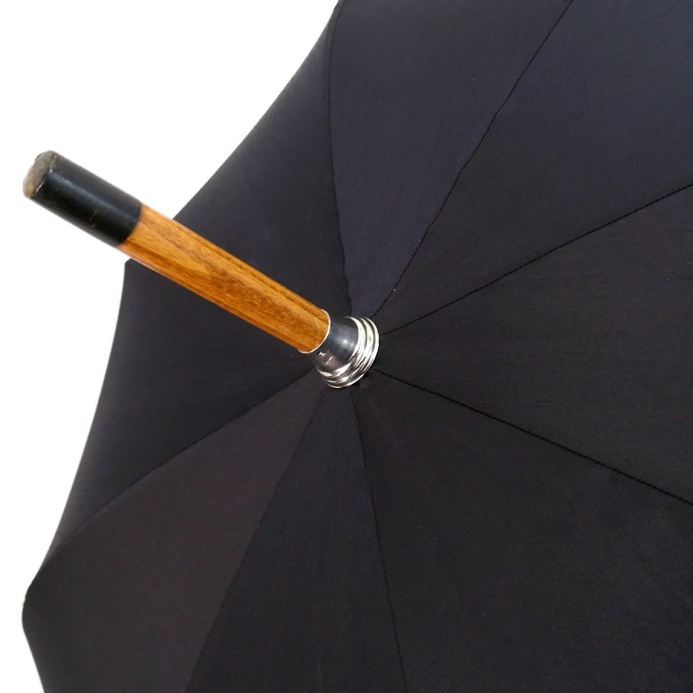 Il Marchesato Black Umbrella with Chestnut Handle Best