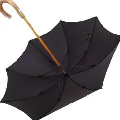Il Marchesato Black Umbrella with Chestnut Handle Best