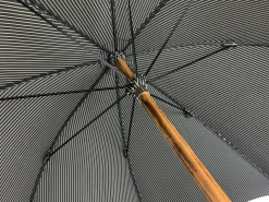 Il Marchesato Black&White umbrella with Malacca Wood hand-curved New