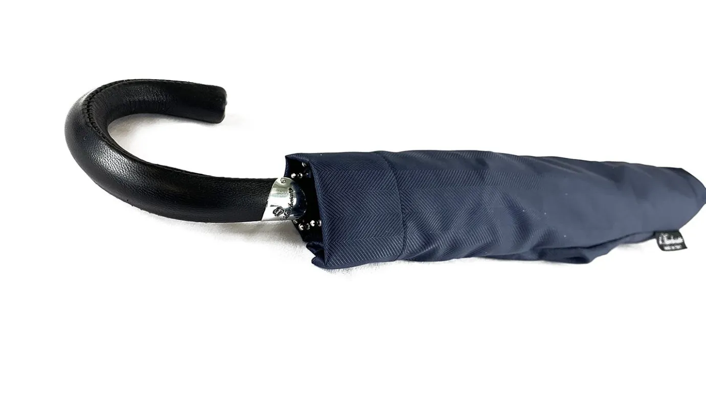 Il Marchesato Blue Navy Jacquard Folding Umbrella Online