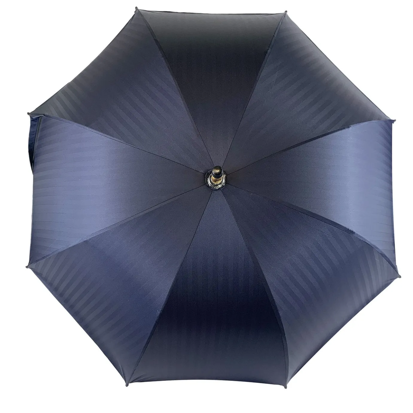 Il Marchesato Blue Navy umbrella with Natural Chestnut Wood hand-curved Best