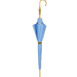 Il Marchesato Blue Royalty: Light Blue Umbrella with Elegant Gold Handle Outlet