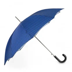 Il Marchesato Blue Umbrella with Textured Scales and Rock-Style Studded Handle Discount