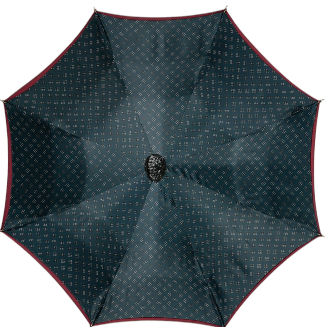 Il Marchesato Bold Burgundy Umbrella with Artisan Skull Handle for a Unique Style Fashion