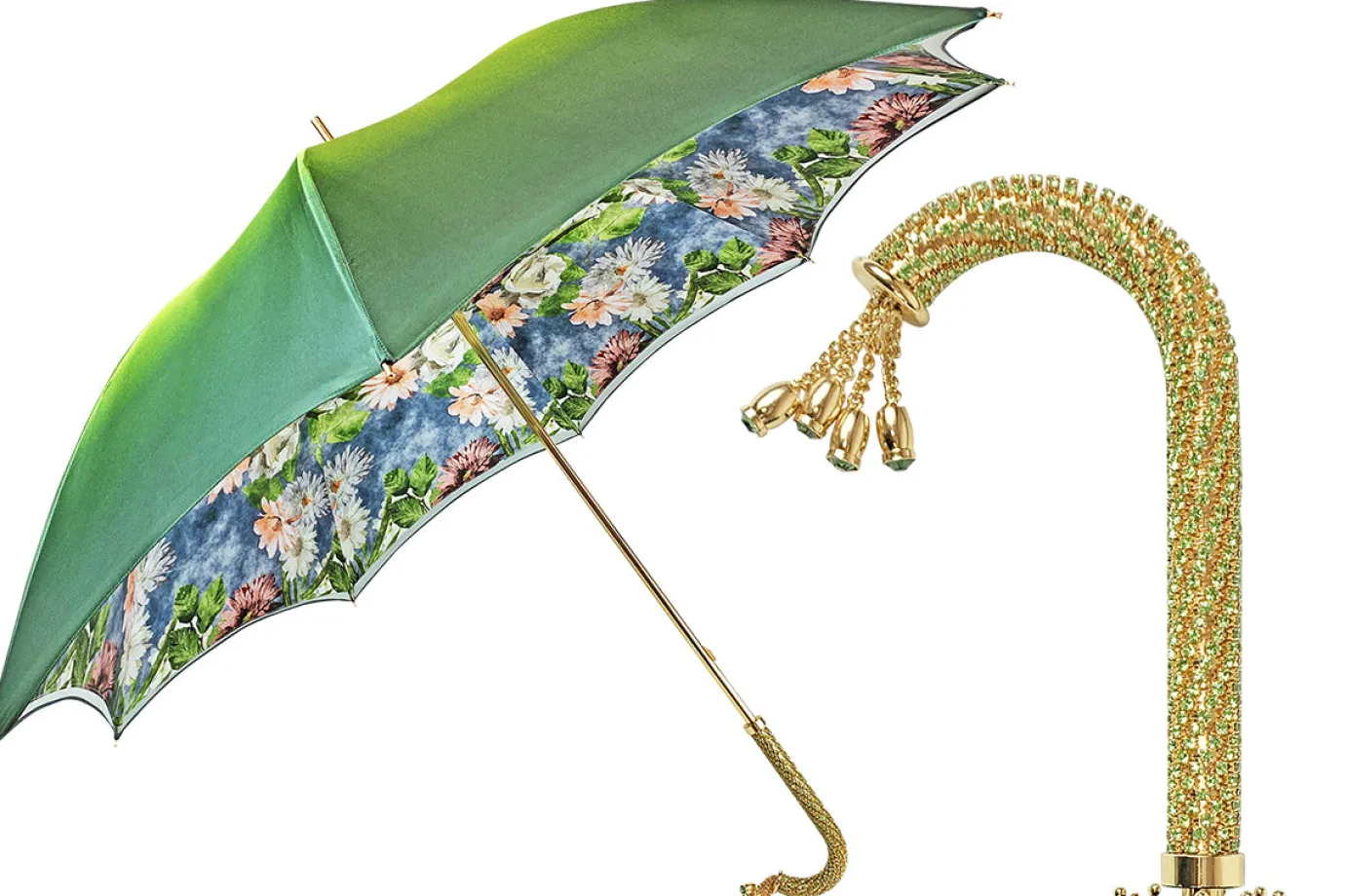 Il Marchesato Bright gradient green with floral design Fashion