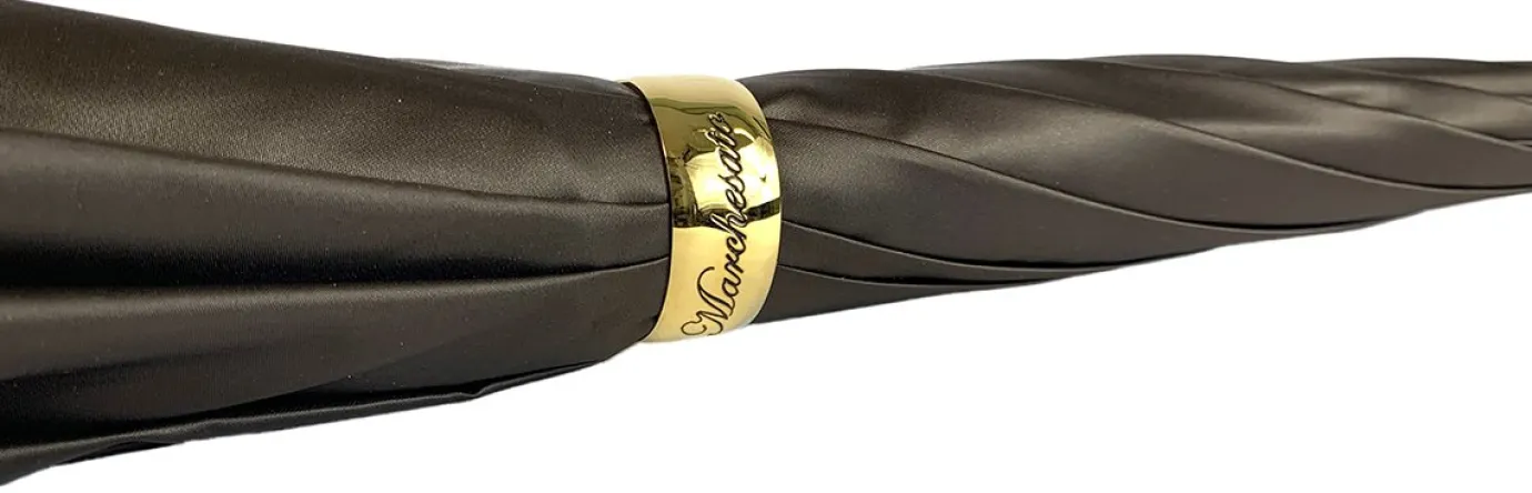 Il Marchesato Brown Umbrella With Rhombus Pattern Inside Outlet