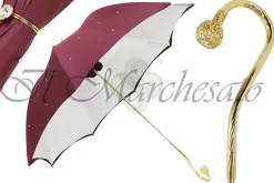 Il Marchesato Burgundy Luxury Women's Umbrella New