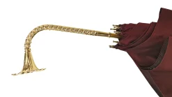 Il Marchesato Burgundy shimmering with internal lace design New