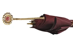 Il Marchesato Burgundy shimmering with internal lace design New
