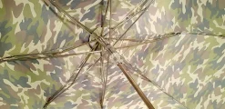 Il Marchesato Camouflage Umbrella Folding With Bamboo Handle New