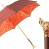 Il Marchesato Chic Companion: Red Umbrella with Gold Chihuahua Handle Hot
