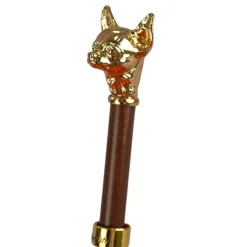 Il Marchesato Chic Companion: Red Umbrella with Gold Chihuahua Handle Hot