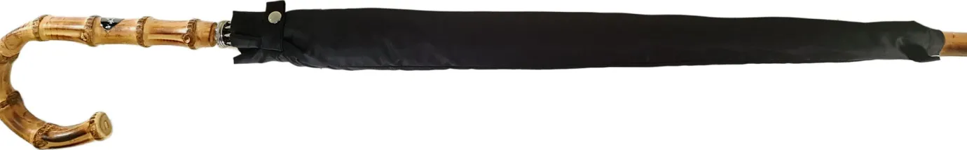 Il Marchesato Classic Automatic Black Umbrella With Whanghee Handle Discount