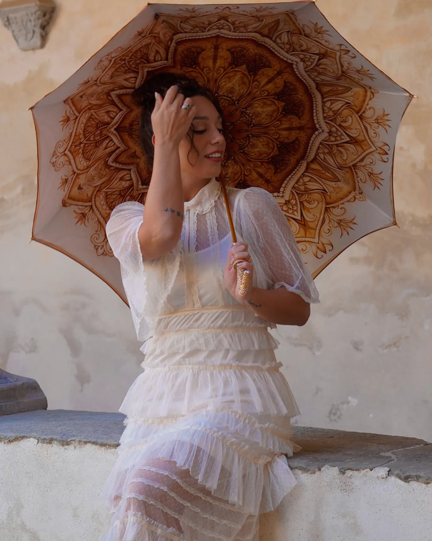 Il Marchesato Classic fancy umbrella with wonderful handle New
