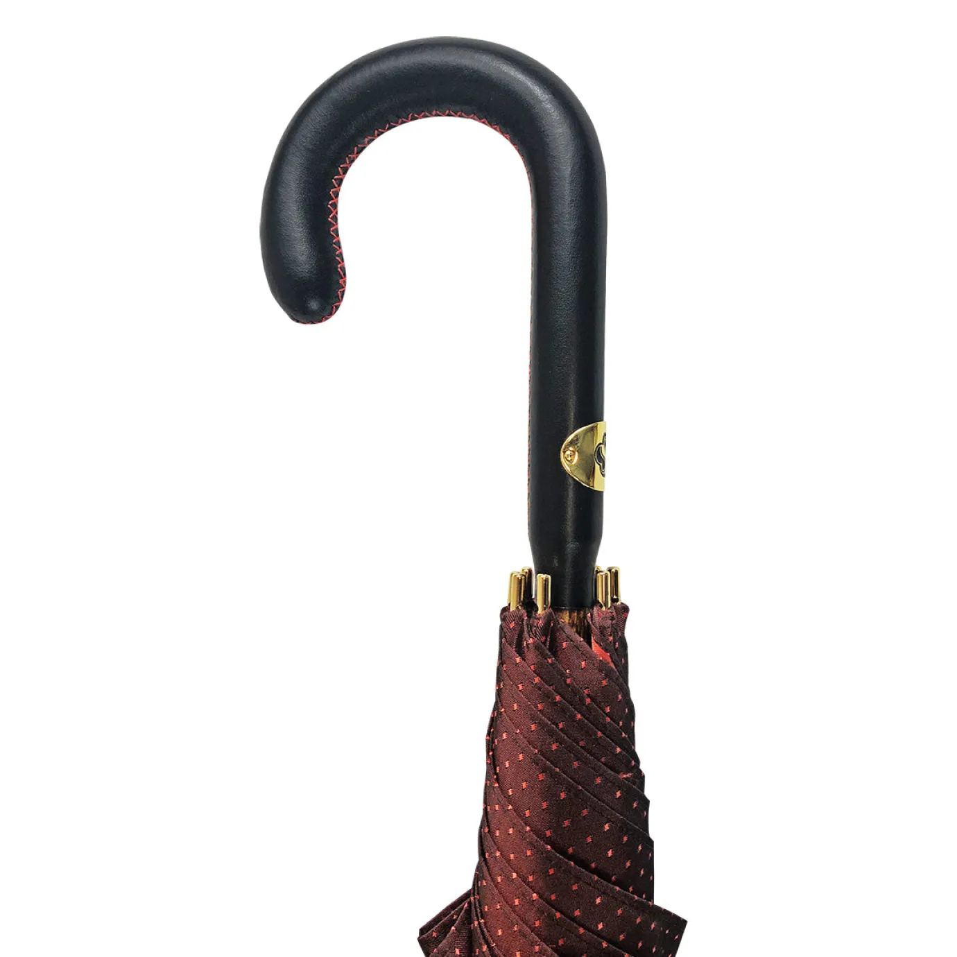 Il Marchesato Classic men's umbrella with leather handle Sale