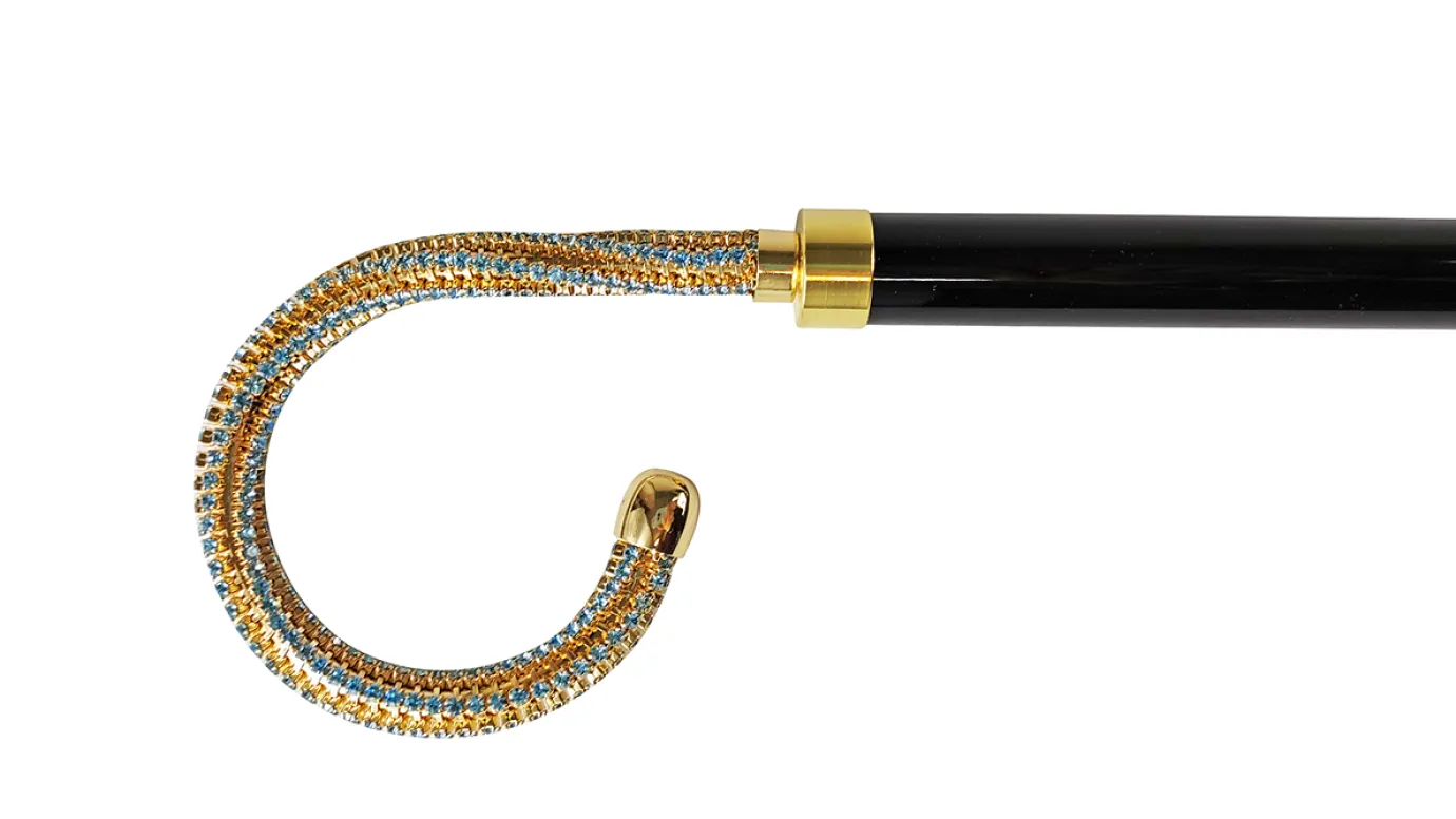 Il Marchesato Collectible Walking stick embellished with Acquamarine crystal Outlet