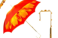 Il Marchesato Colorful Handcrafted Umbrella with Flower, Made in Italy Clearance
