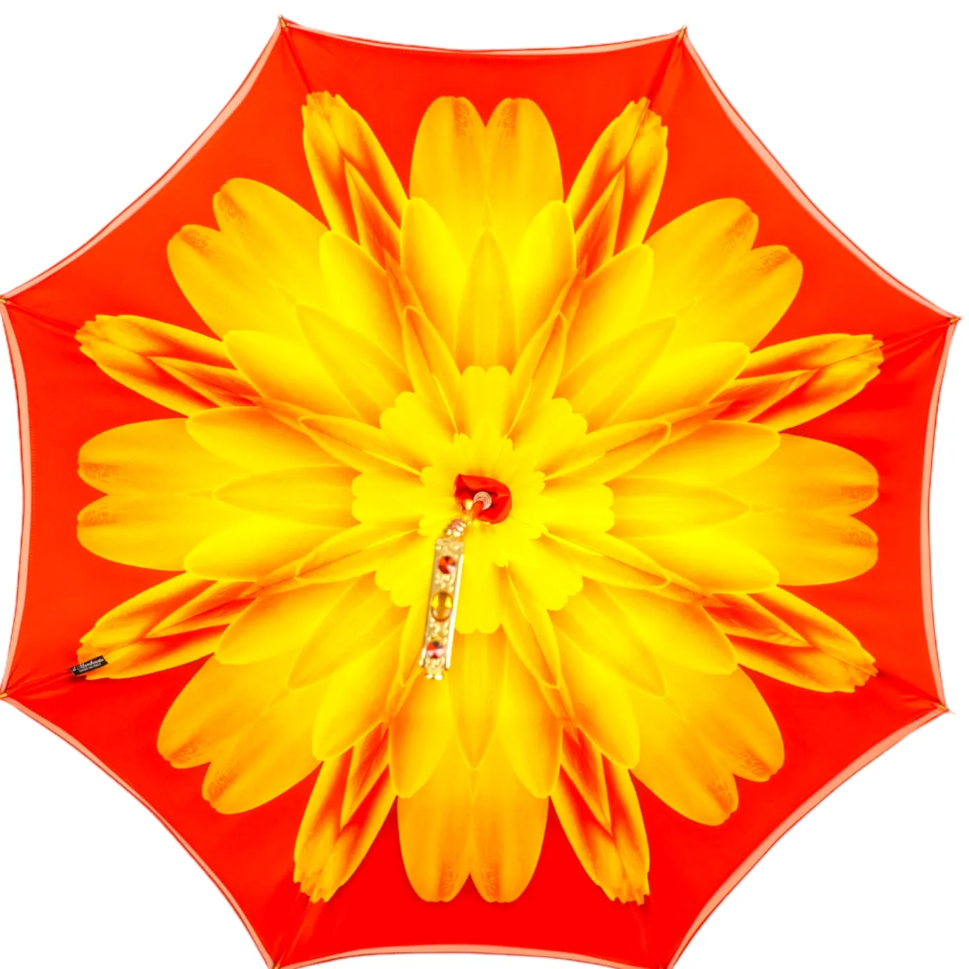 Il Marchesato Colorful Handcrafted Umbrella with Flower, Made in Italy Clearance