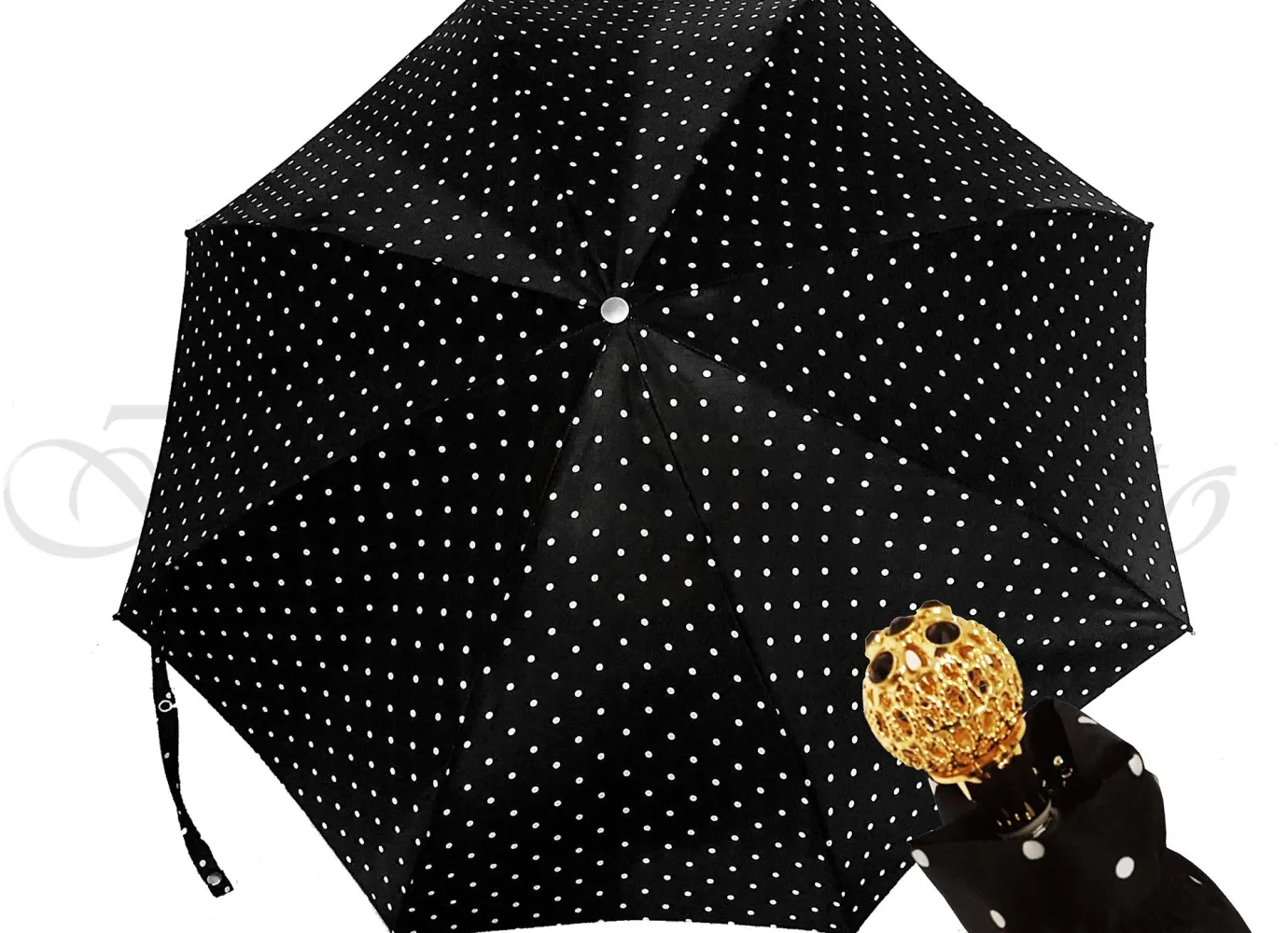 Il Marchesato Compact Folding Polka Dot Umbrella Outlet