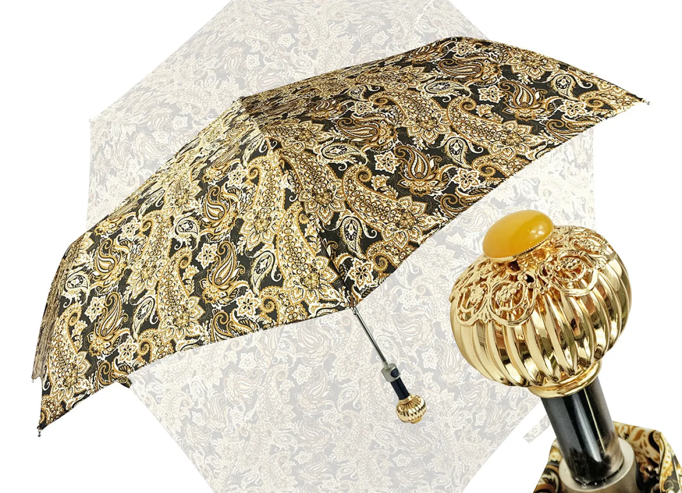 Il Marchesato Cream paisley design with yellow stone Best