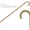 Il Marchesato Crook Walking Cane Encrusted with Emerald crystals Discount