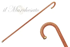 Il Marchesato Crook Walking Cane Encrusted with Siam crystals Discount