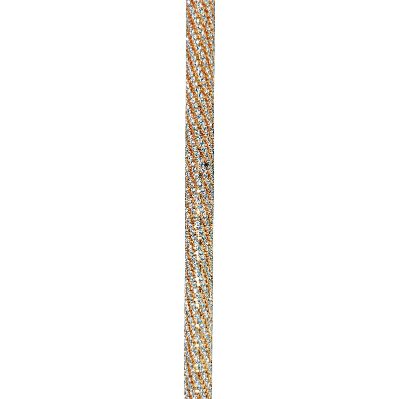 Il Marchesato Crook Walking Cane Encrusted with Aquamarine crystals Sale