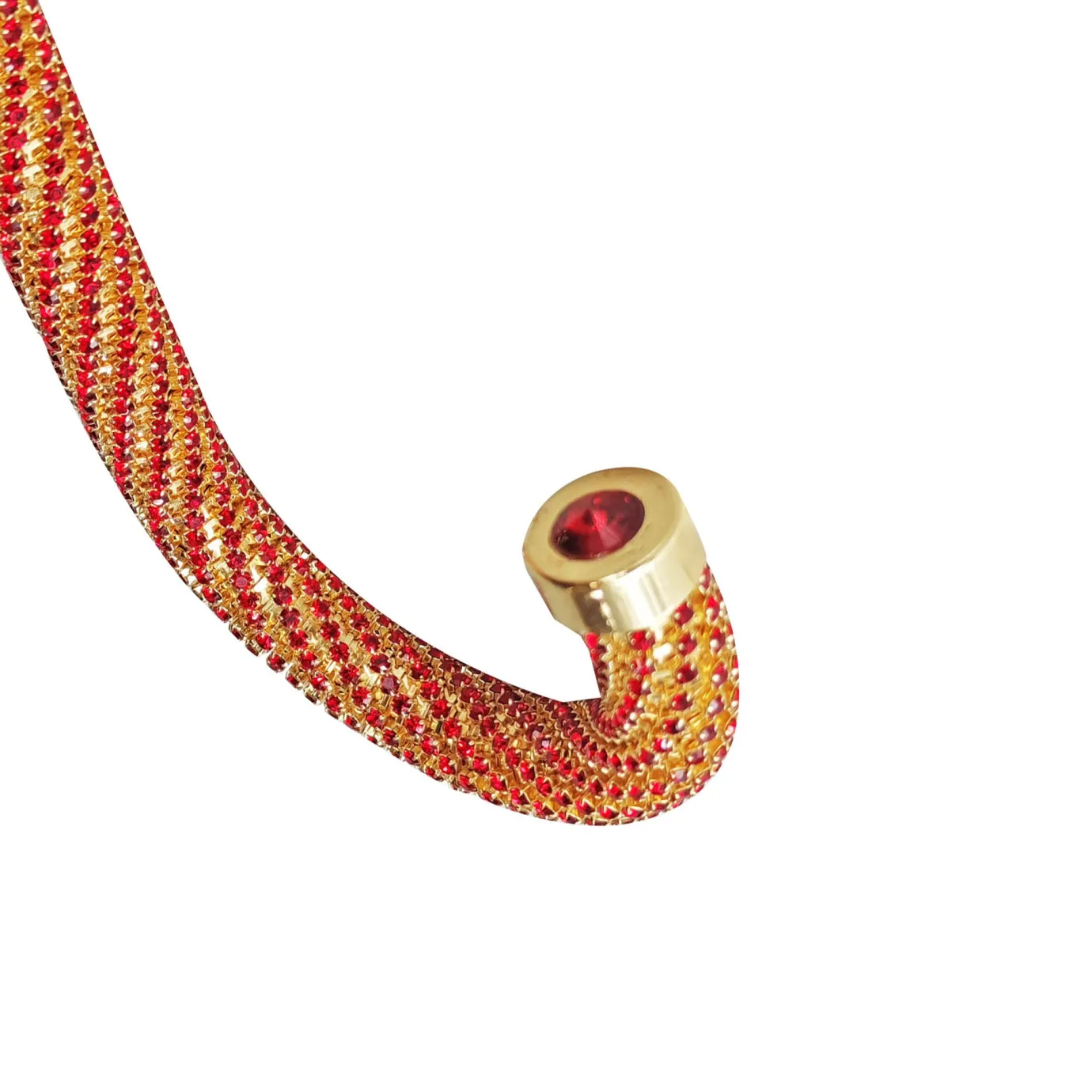 Il Marchesato Crook Walking Cane Encrusted with Siam crystals Discount