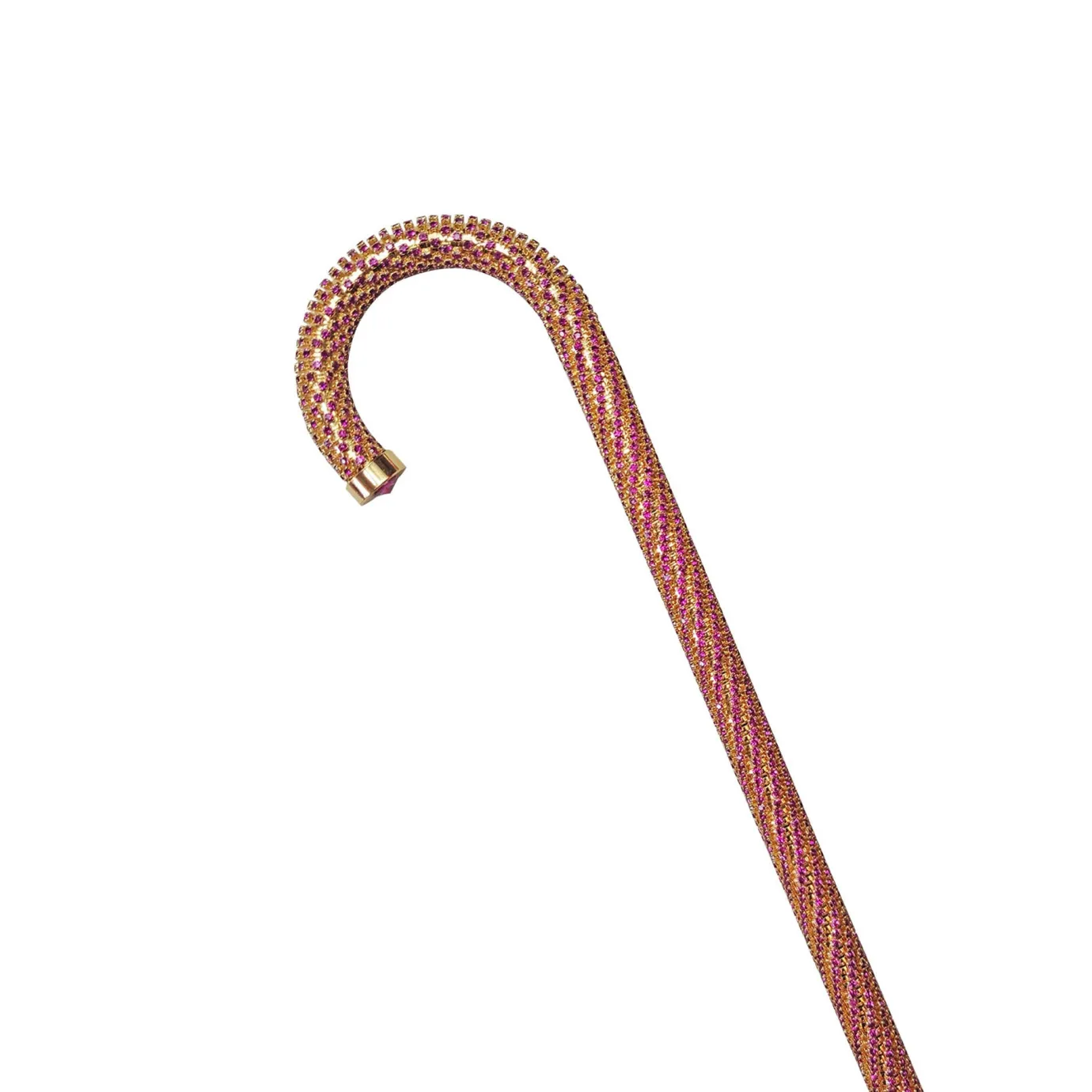 Il Marchesato Crook Walking Cane Encrusted with Amethyst crystals Outlet