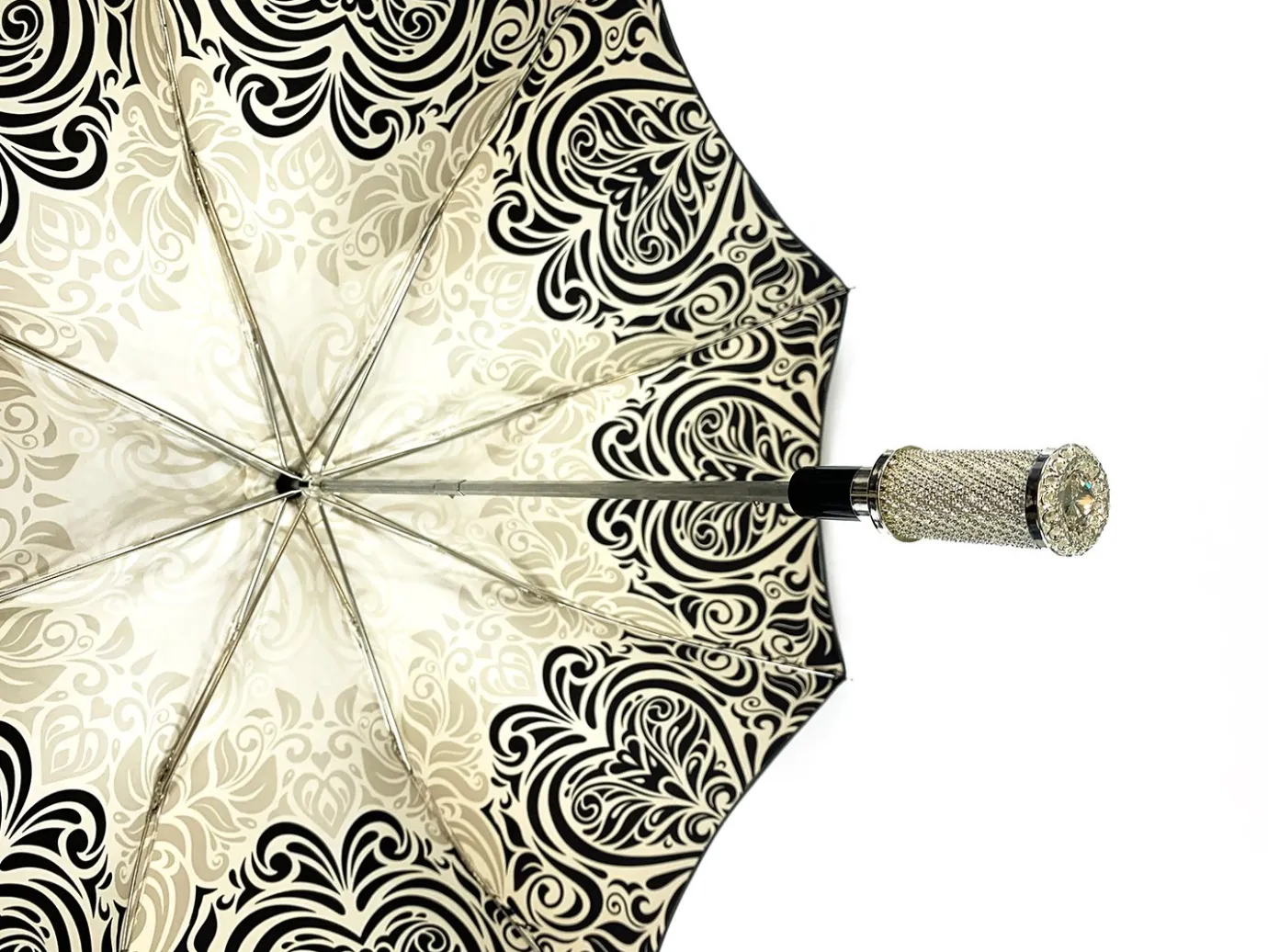 Il Marchesato Damask Black and white with hundreds of crystals Best