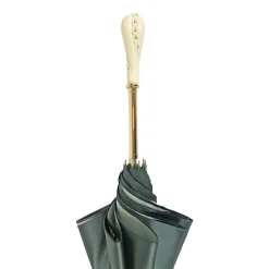Il Marchesato Dark green umbrella with roses and cream knob Clearance