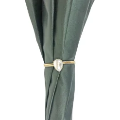 Il Marchesato Dark green umbrella with roses and cream knob Clearance