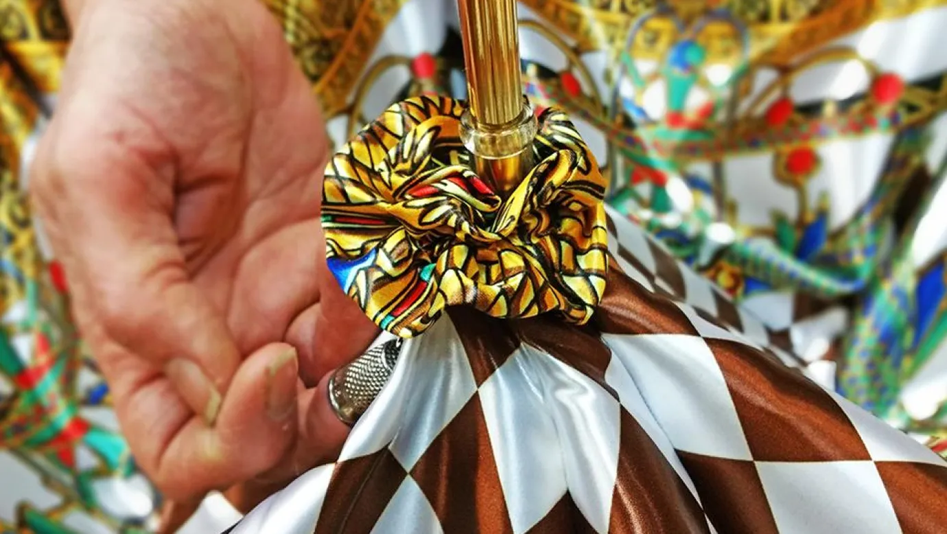 Il Marchesato Double Canopy Ladies Umbrella - Designed By " " Egyptian style Fashion