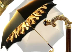 Il Marchesato Double Cloth Gold Shaded Dahlia Umbrella Outlet