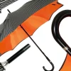 Il Marchesato Double Cloth Men's Black Striped Umbrella Hot
