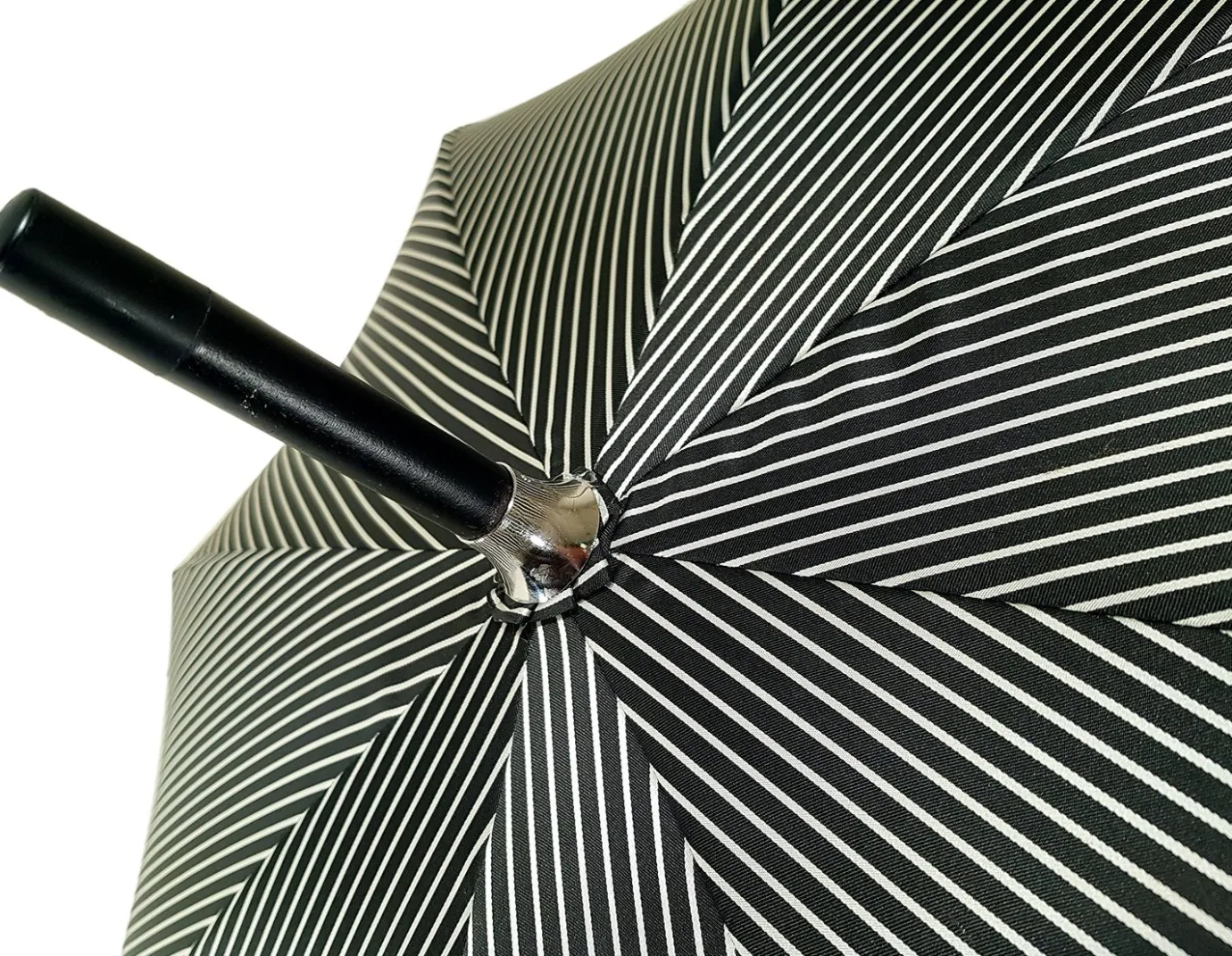 Il Marchesato Double Cloth Men's Black Striped Umbrella Hot
