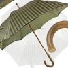 Il Marchesato Double Cloth Men's Umbrella - Dark green striped Design Sale