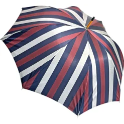 Il Marchesato Double Cloth Men's Umbrella - Grey and Striped Design Discount
