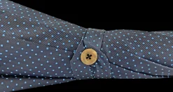 Il Marchesato Double Cloth Men's Umbrella - Blue navy with dots Design New