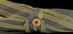 Il Marchesato Double Cloth Men's Umbrella - Dark green striped Design Sale