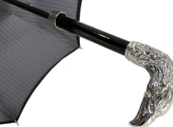 Il Marchesato Double Cloth Men's Umbrella, Silver-plated Eagle Outlet